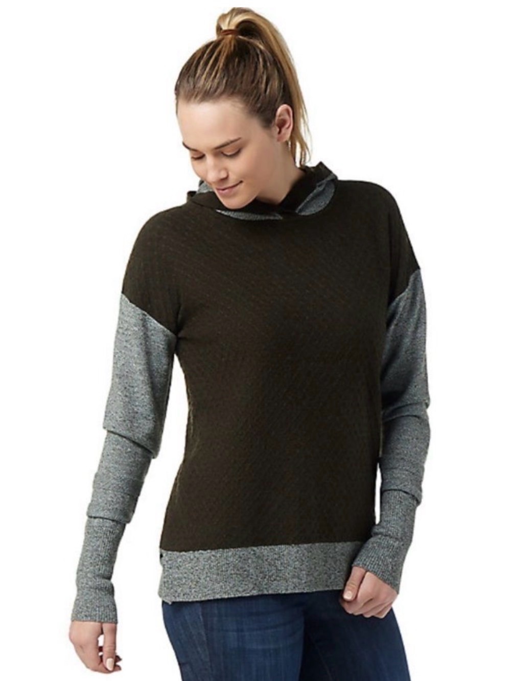 Smartwool Women’s Two-Tone Hooded Pullover Sweater